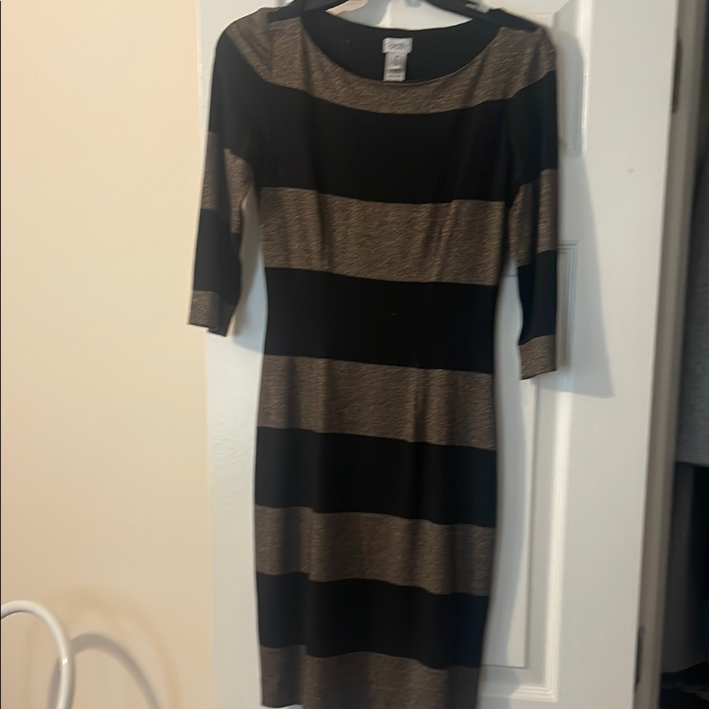 Striped Black and Gold Dress